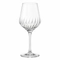 Verre à vin 500 ml en verre transparent 9 cm - 24 cm à pied motif torsadé